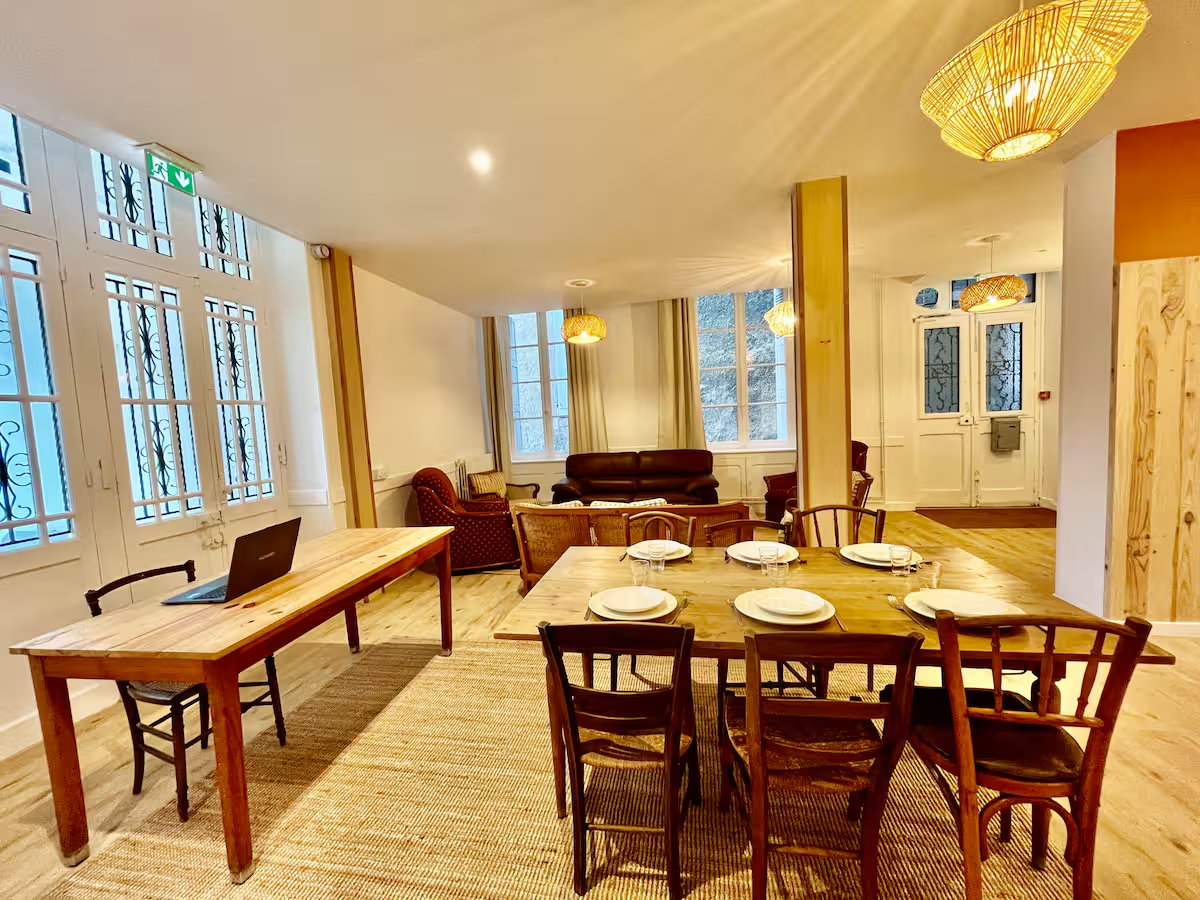 Salon convivial du gîte