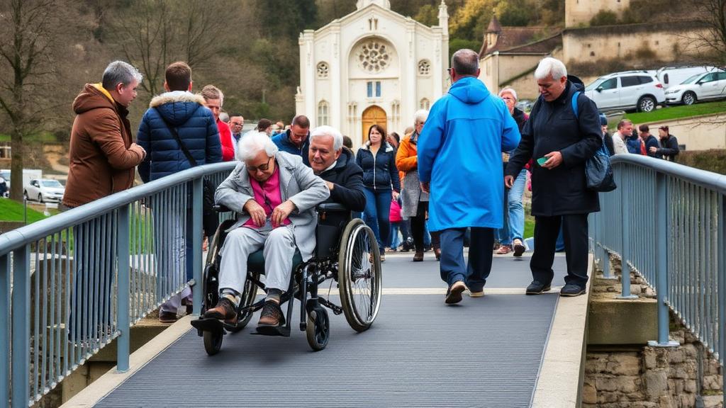 Accessibilité et services pour pèlerins à Lourdes
